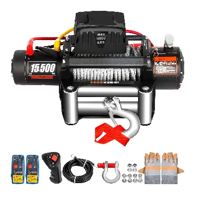 4. VEVOR Truck 15500 lbs Electric Winch