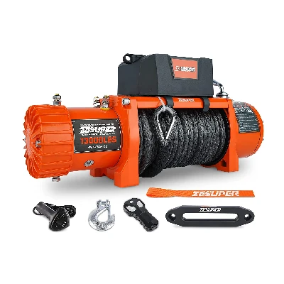 8. ZESUPER 13000-lb Synthetic Rope Winch